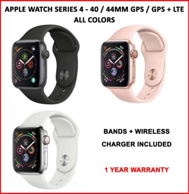 APPLE WATCH SERIES 4 GPS WiFi + LTE Cellular 44mm Sport Band Very ...