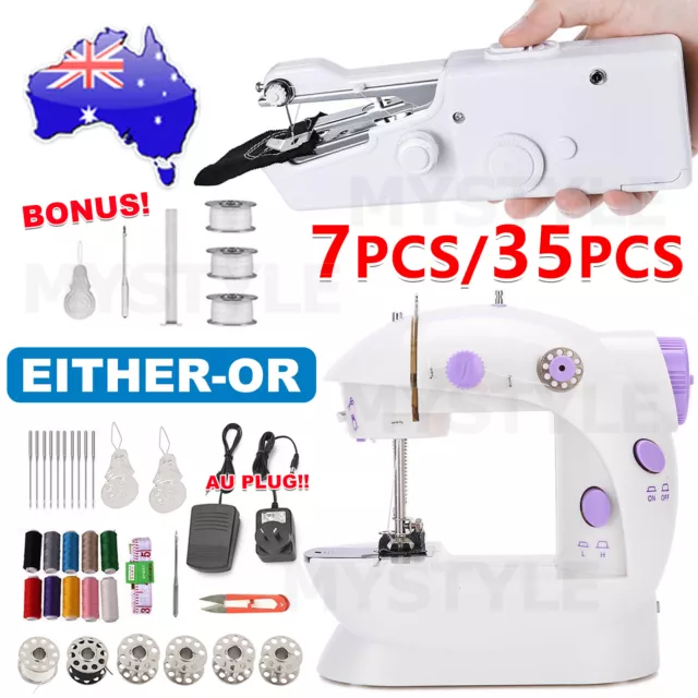 New Mini Portable Handheld Sewing Machine hand held Stitch Home Clothes Cordless