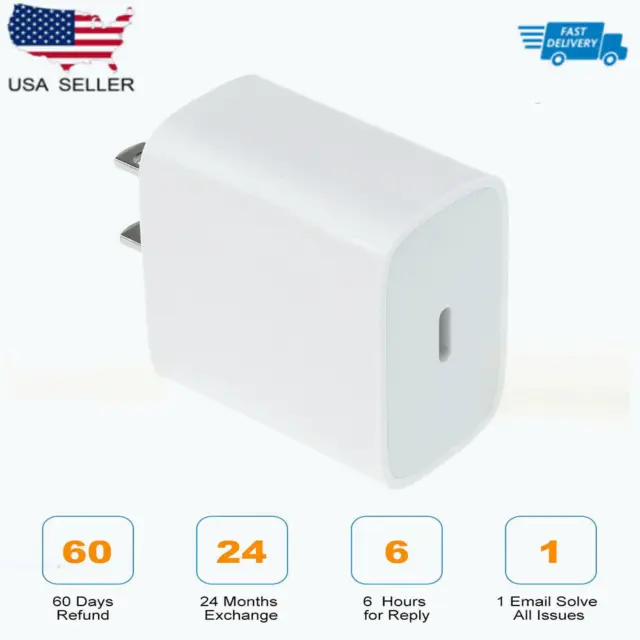For iPhone 12 Pro/11/12 Pro Max/XR/iPad Fast Charger 20W PD Power Adapter Type-C