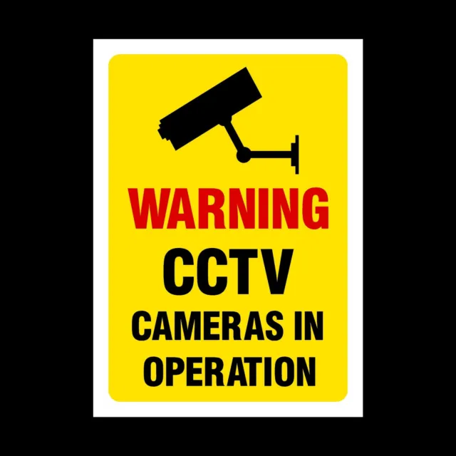 CCTV Cameras in Operation Plastic Sign, Metal or Sticker. Security (MISC31)