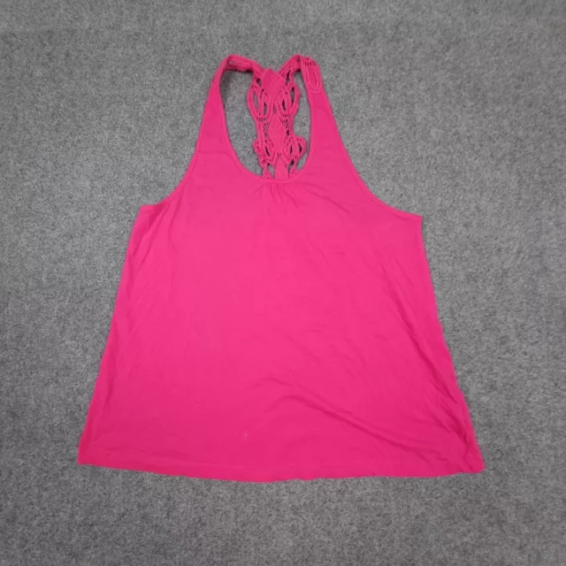 Lorna Jane singlet Womens LARGE pink activewear sports fitness relaxed Size L