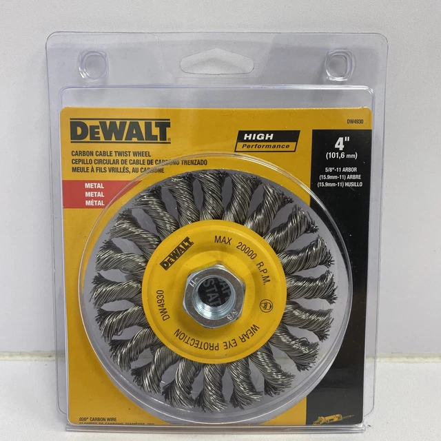DEWALT 4" X 5/8-11 Carbon Steel Twisted Wire Wheel- DW4930