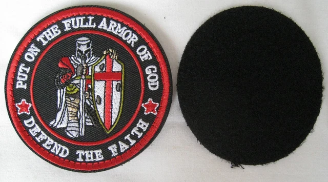 Patch ecusson brode thermocollant templier blason croisade airsoft chevalier r2