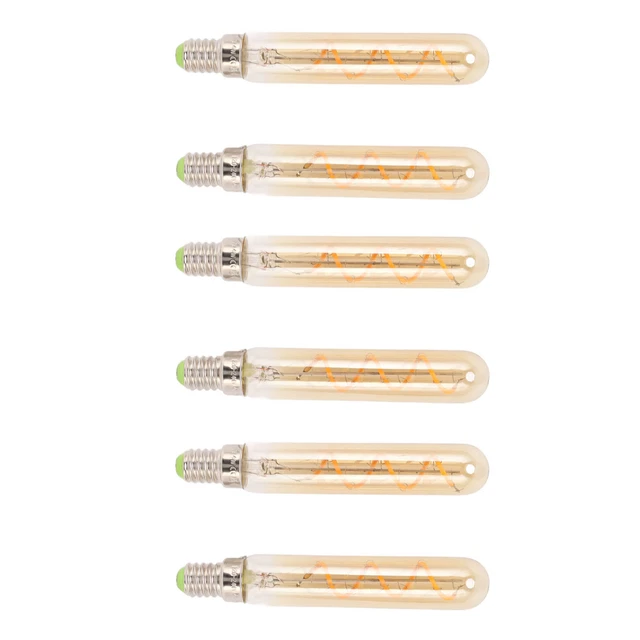 6PCS LED Ampoule E14 3W Ampoule Tubulaire Dorée Pour Pendentif Mur