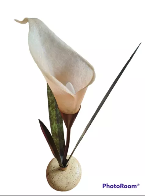 Jolie Lampe En Fleur D'Arum Blanc