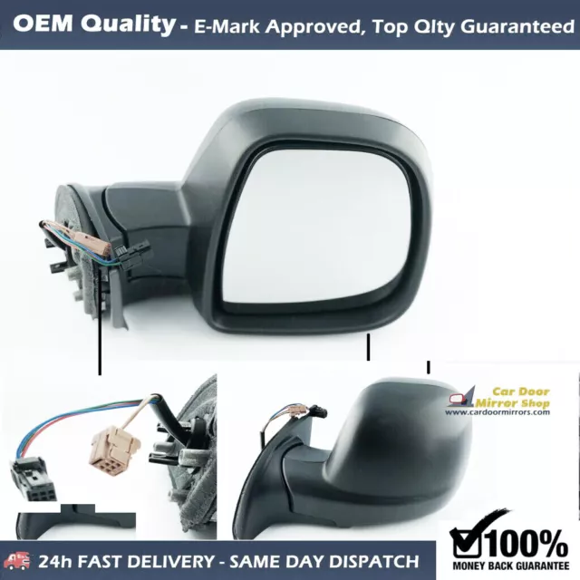 Peugeot Partner Complete Wing Mirror Unit RIGHT HAND 2019 onward non power fold