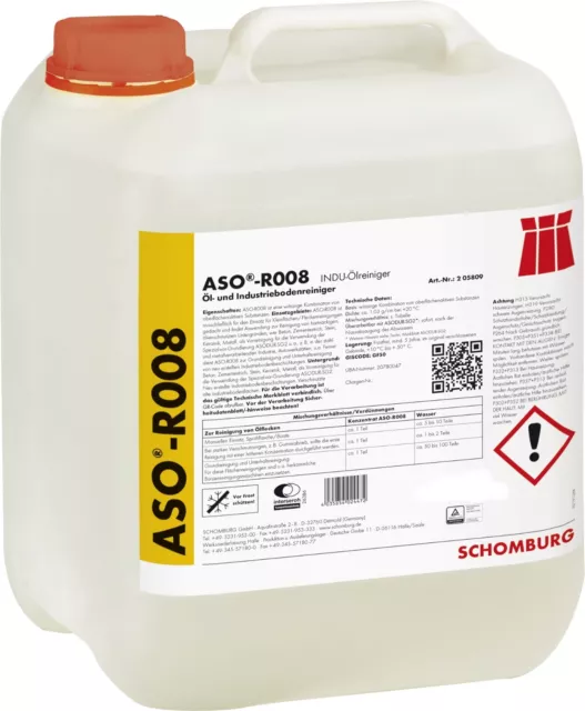 Industriebodenreiniger Schomburg ASO-R008 10 L Macchie di Olio Solvente Cemento