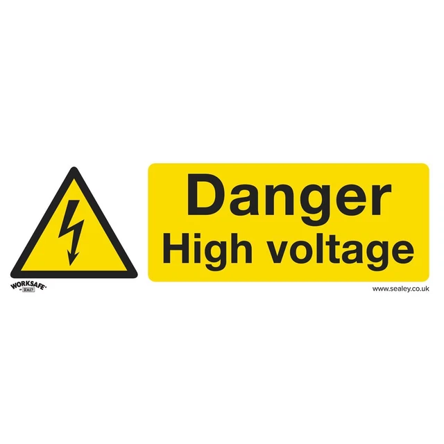 Sealey SS48P10 Avertissement Sécurité Signe - Danger Haute Tension - Rigide De -