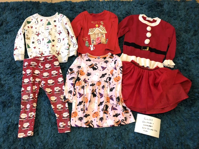 Girls age 2-3 years Christmas Halloween clothes bundle next TU jumper dress top