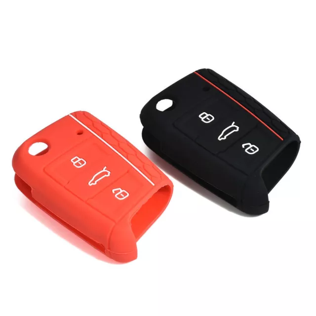 For Volkswagen VW Golf 7 mk7 Silicone Car Key Case Remote Holder Cover Bag FT