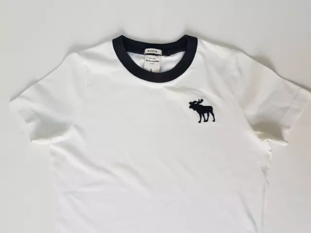 Maglietta bianca Abercrombie taglia bambini grande usata con difetti 3
