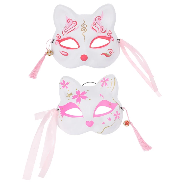 2 Pcs Couvre-visage Pour Costume Demi-masque Vénitien Chat Masques Costumes