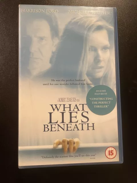 WHAT LIES BENEATH (VHS) 2000 Harrison Ford, Michelle Pfeiffer Horror