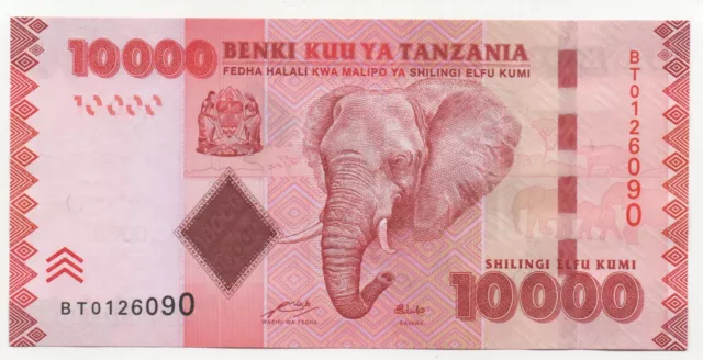 Tanzania 10000 Shillings 2010 Pick 44 Unc