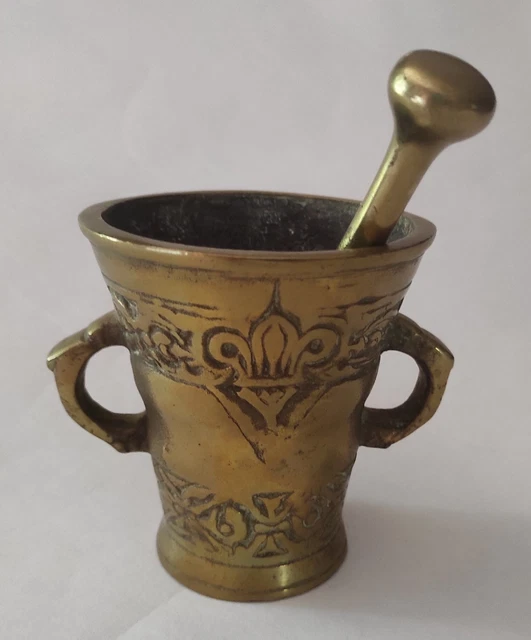 Ancien Mortier Et Pilon En Cristal De Sèvres, 1.8kg, Superbe état, Objet Déco Rare