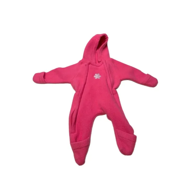 Vintage Carters Baby Girl Pink Fleece Snowflake Snowsuit Bunting 6-9M