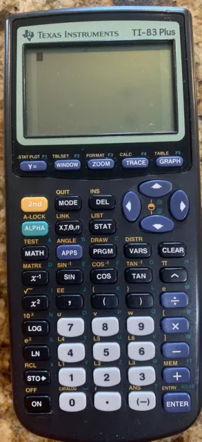 Texas Instruments TI-83 Plus Graphing Calculator - Black (tested) read