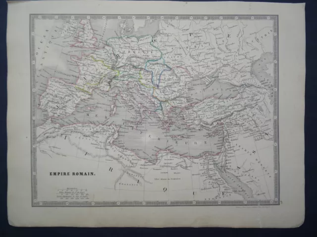 Antique map of the Roman Empire by Auguste Henri Dufour C1860