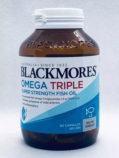 Blackmores Omega Triple Super Strength Fish Oil (1500mg) - 60 Capsules