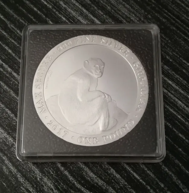 2017 (GIBRALTAR) 1£ VERA SILVER 1 OZ .999 rare coin PROOF