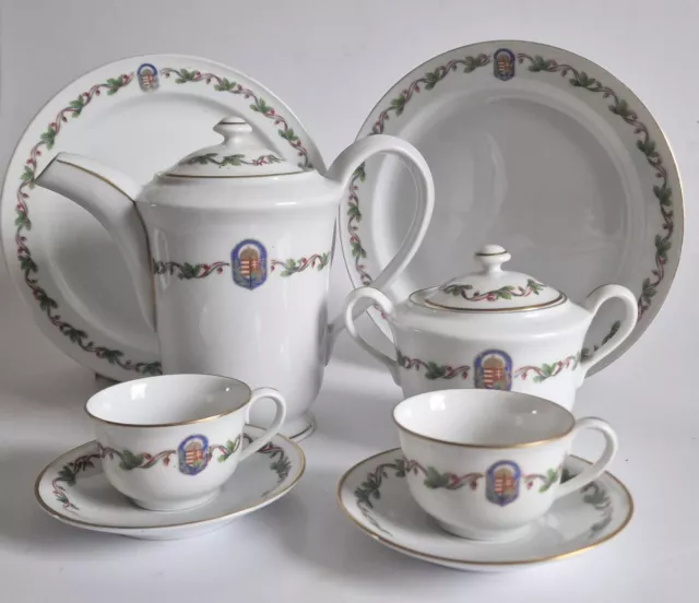 WWII Hungarian Order of Vitéz porcelain coffee set (Zsolnay Porcelain Manufactur WWII Hungarian Order of Vitéz porcelain coffee set (Zsolnay Porcelain Manufactur