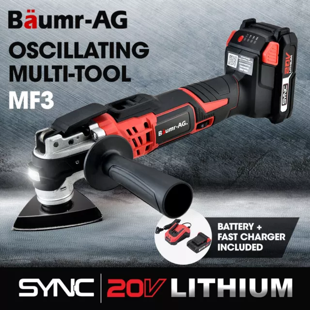 Baumr-AG 20V Cordless Oscillating Multi Cutting Tool Saw Battery Sander Lithium
