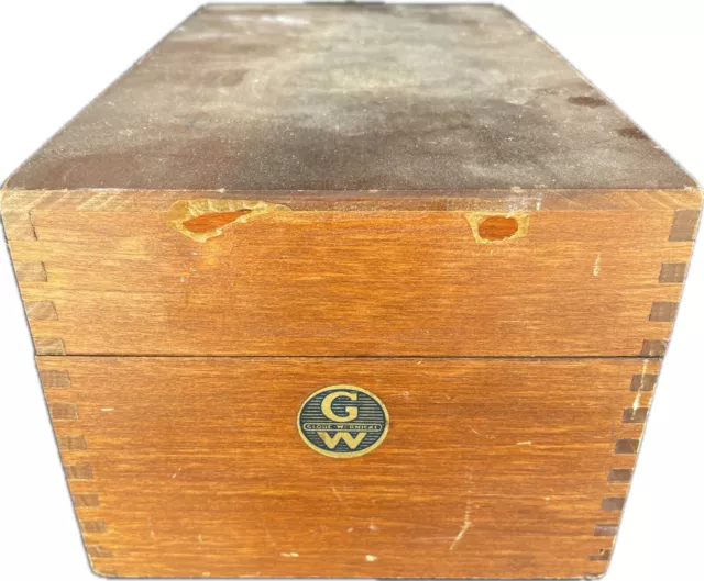 Vintage Wooden Index Card File Office or Recipe Box