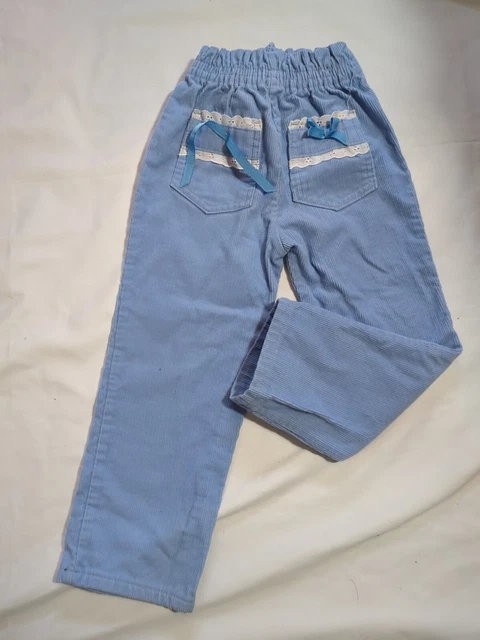 1980s Size 3T Pale Blue Corduroy Pants