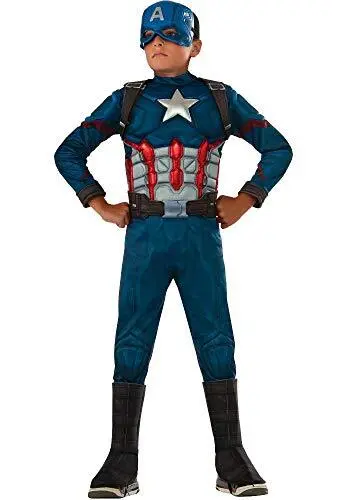 Rubie's Boys Deluxe Captain America Muscle Chest Costume - Small