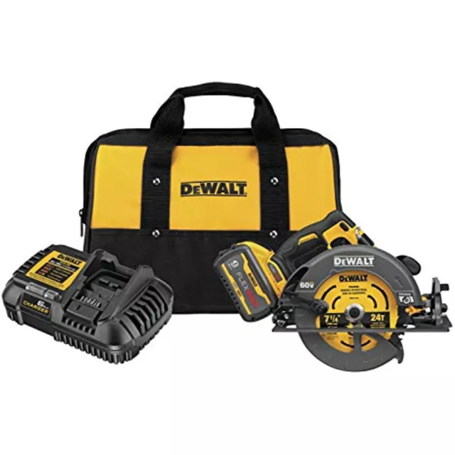 DEWALT FLEXVOLT 60V MAX* Circular Saw with Brake Kit, 7-1/4-Inch (DCS578X1)