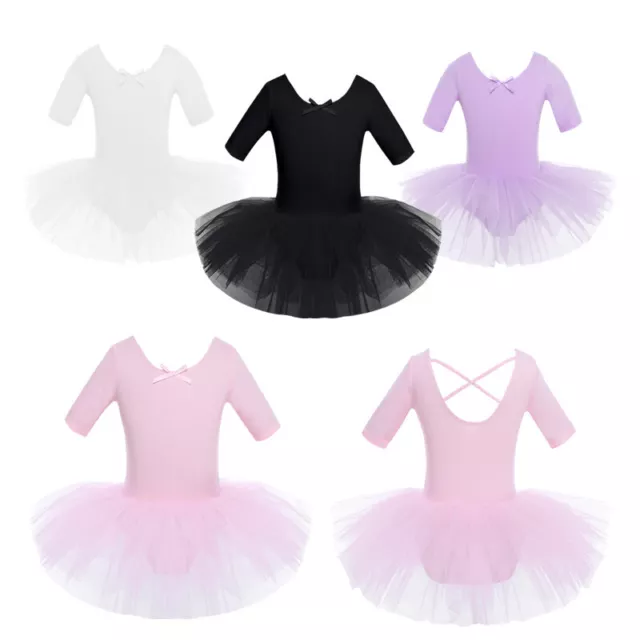 Mädchen Kinder Ballettkleid Tanzkleid Ballett Ballettanzug Trikot Tanzen Kleid