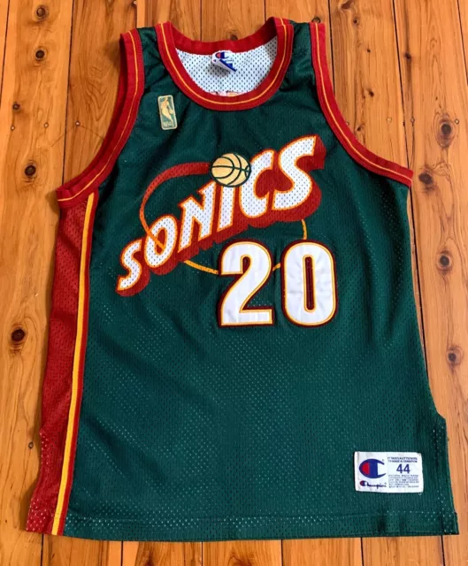 Seattle Supersonics: Gary Payton 1995/96 Green Champion Jersey (XS/S) –  National Vintage League Ltd.