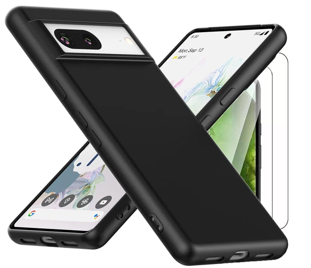 Coque Arrière Silicone Gel NOIR Pour Google Pixel 7 + Verre Trempé Inclus – Protection Complète