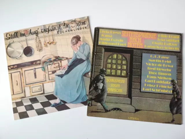 2 LP  "Küchenlieder" AMIGA + "Seitensprünge" LITERA Schauspieler singen Chansons