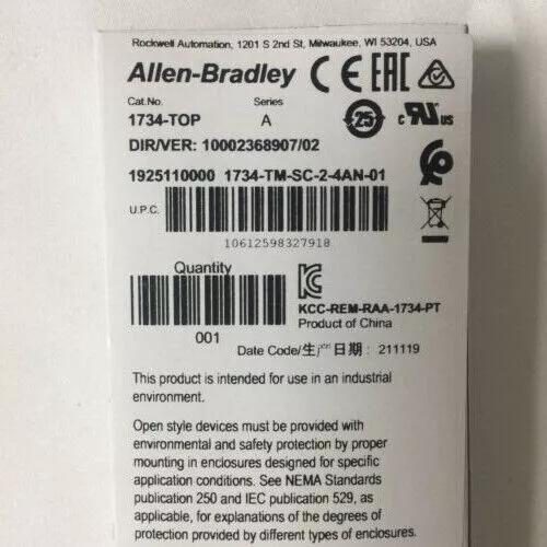 Allen-Bradley 1734-TOP / Un Punto Yo / O Terminal de Tornillo Base 1734TOP 3