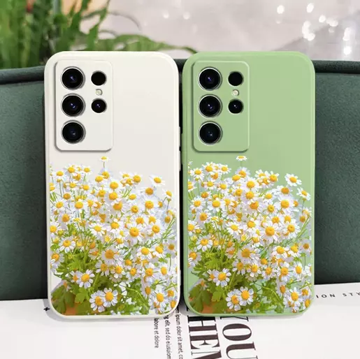 Daisy Flower Fleurs Soft Coque Cover Case For Samsung Galaxy S24 S23 S22 A