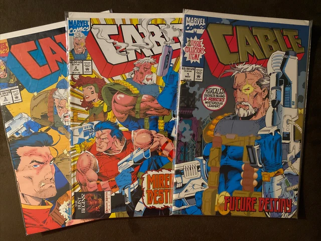 Cable #1-3 Marvel Comics 1993 X-Force VF/NM #1-Foil Cover #3-1st App of Weasel