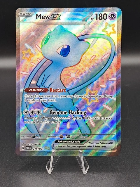 Pokemon Carta Mew Ex – 216/091 – Full Art Lucida – Ultra Rara – Destini Paldiani