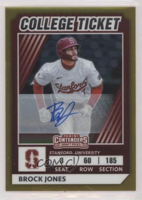2022 Elite Extra Edition College Tickets Optic Signatures /99 Brock Jones Auto
