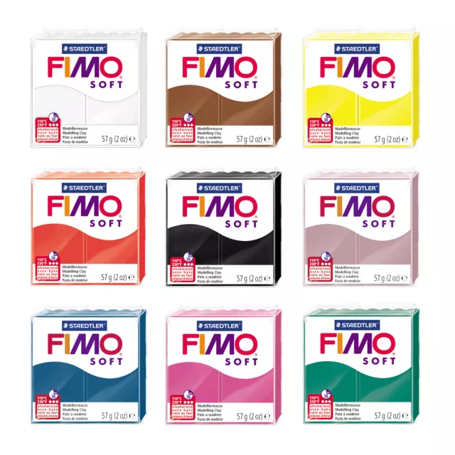 Genuine FIMO® Soft Modelling Oven Bake Clay 57g or 454g Blocks * Popular Colors