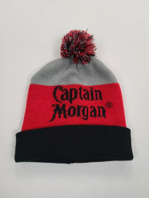 Captain Morgan Beanie One Size Black Hat Cap Winter Outdoors Casual Mens Unisex