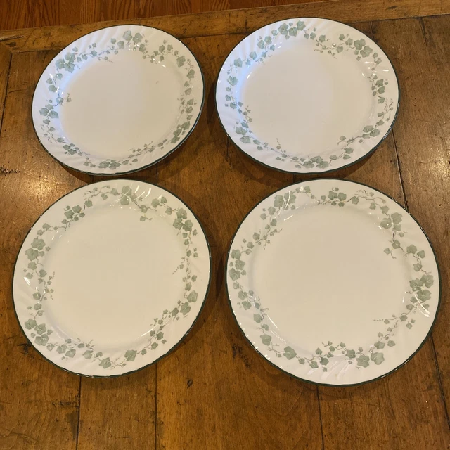 VTG Corelle Callaway CORNING 10 1/4” Dinner Plates Lot Of 4 Dinner Plates VGC