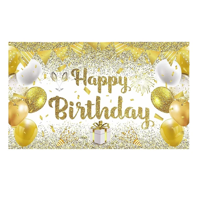 Decorazioni Compleanno Oro Bianco Verde - Striscione, Palloncini, Pompon Per Feste - Foto 9