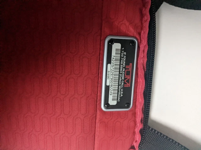 Tumi 5133D Black red Crossbody Shoulder Bag used 4