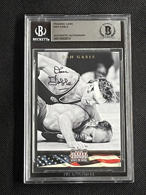 Dan Gable 2021 Panini Americana Signed Autographed Card Beckett Bas Authentic