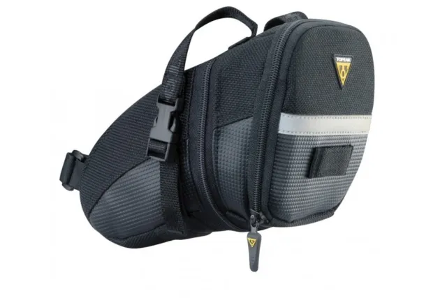 Topeak Aero Wedge Bicycle Cycle Saddle Bag with Strap Attachment: 4 Size Options