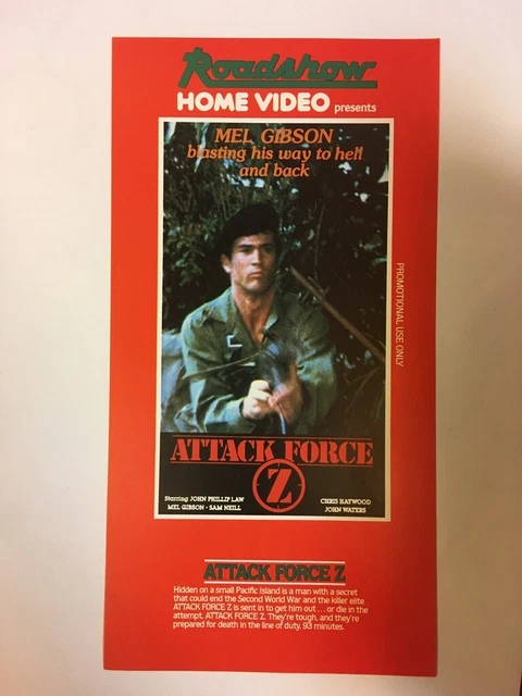 ATTACK FORCE Z 1981 Roadshow Home Video FLIER VHS Mel Gibson war movie