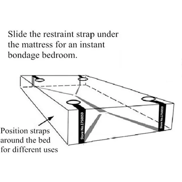 Attache BDSM Pour Lit Sangle Bondage Soumission Entrave Jeu Erotique Kit Retenue 3