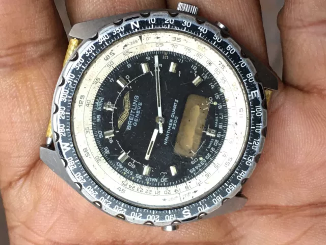 Breitling Navitimer  2300 Iraqi air force Military Quartz for parts or repair