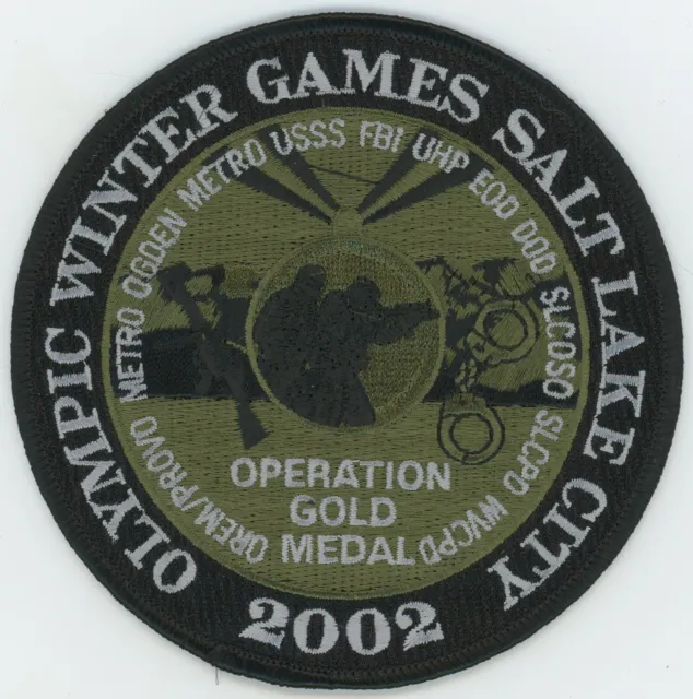 Secret Service JTF 2002 Winter Olympics Subdued FBI Operation Gold Medal Patch